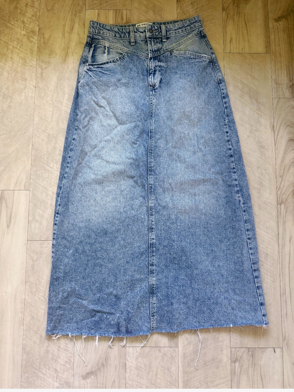 FREE PEOPLE We The Free Come As You Are Denim Maxi Skirt - Picture 5 of 7